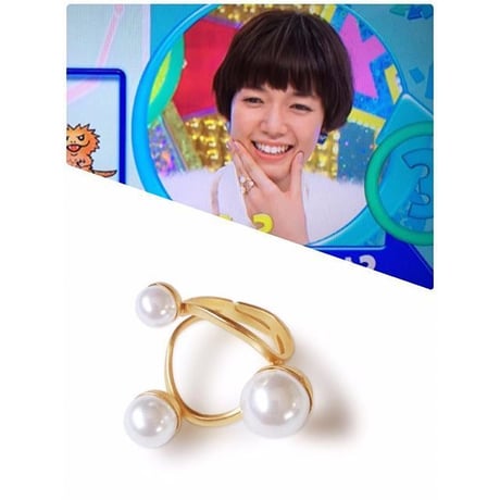 スリーパールサークルリング