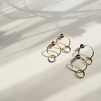 ツートンダブルリングピアス・イヤリング