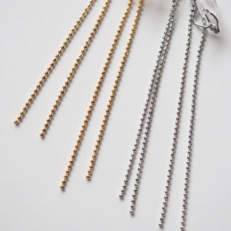 カットボールロングチェーンピアス・イヤリング