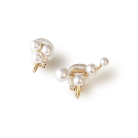 パールドットプチイヤーカフピアス／イヤリング