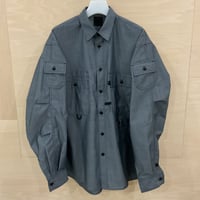 DAIWA PIER39 / TECH MULTI POCKET CHAMBRAY SHIRT (BLACK)