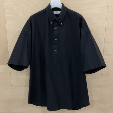 Graphpaper / GM251 50026B / Oxford Oversized S/S B.D Pullover Shirt (BLACK)