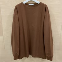 Graphpaper / GM251 70079 / Recycled Cotton Jersey Boat Neck (BROWN)