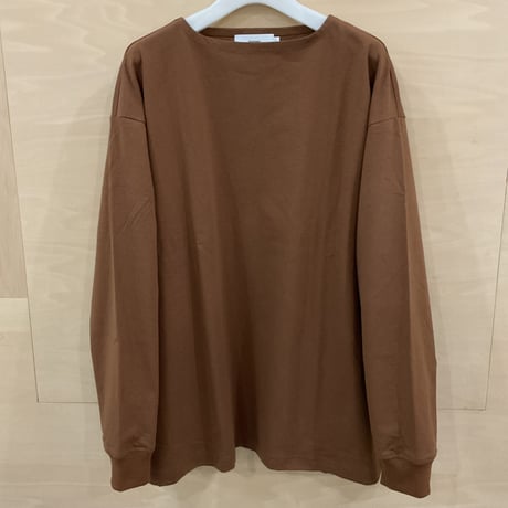 Graphpaper / GM251 70079 / Recycled Cotton Jersey Boat Neck (BROWN)