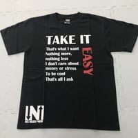 お金もストレスも関係ない！というメッセージTシャツ[グレー]