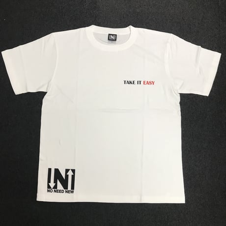 シンプルに・気楽に！TAKE IT EASYオリジナルTシャツ[ホワイト]