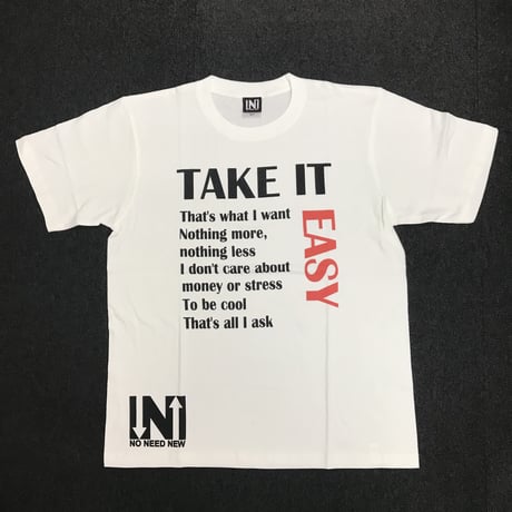 お金もストレスも関係ない！というメッセージTシャツ[ホワイト]