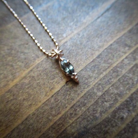 Only one! Color Change Garnet K10PG Necklace-5-Ray