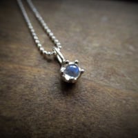 Crown Necklace/Seeds of change -Royal Blue Moonstone-