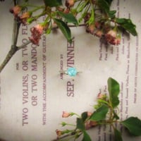 Only One 銀のしずくふるふる Rose Ring-Amazonite/9-