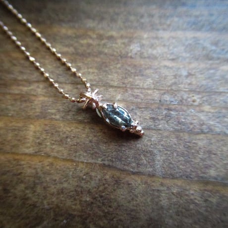 Only one! Color Change Garnet K10PG Necklace-5-Ray