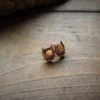 ふるふる飾り猫ピアス/K10ピンクゴールド-茶トラ-