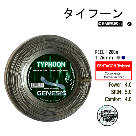 GENESIS　タイフーン　REEL（200m）