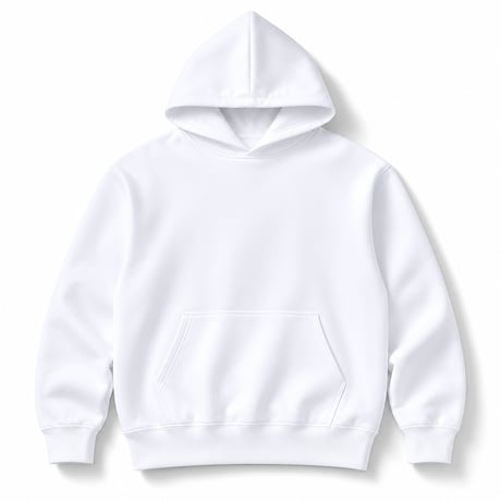 " BLANK " CREW NECK HOODIE WHITE