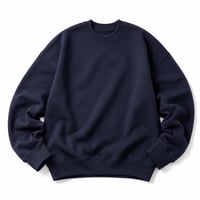 " BLANK " CREW NECK SWEAT  NAVY
