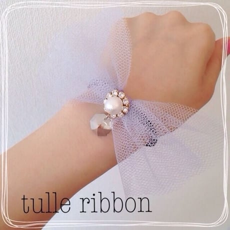 tulle ribbon♡ヘアゴム