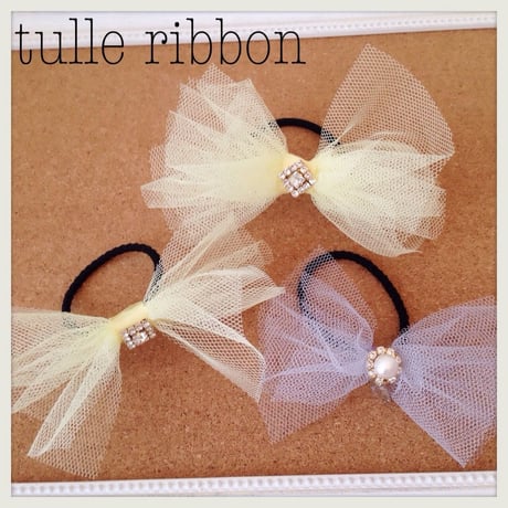 tulle ribbon♡ヘアゴム