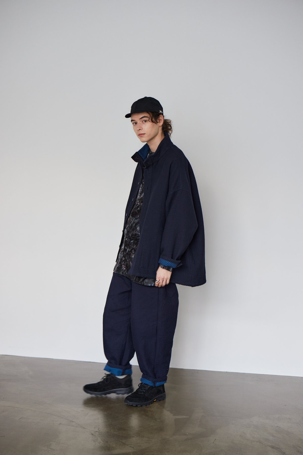 ブ*コ様 ネストローブ　刺し子ASSORTジャケット　絞り　リバーシブル　紫 × ネストローブ 刺し子ASSORTジャケット 絞り リバーシブル 紫