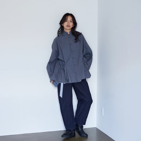 巾着ポケットシャツ Drawstring Pocket Shirt / Black