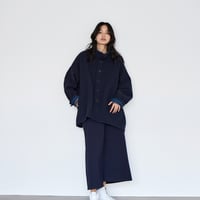 Sashiko Reversible Jacket 　刺し子織  リバーシブルJK / Navy