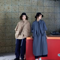 [受注] 巾着ポケット ワンピース Drawstring Pocket Dress / Grey