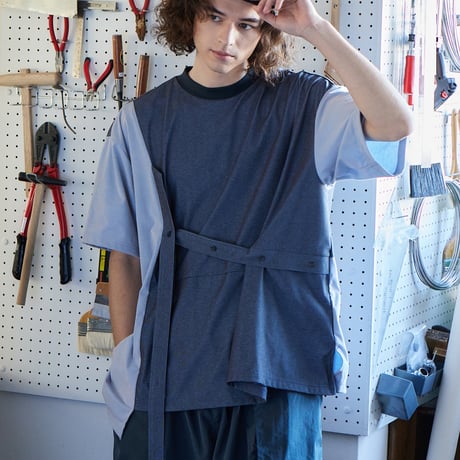 [受注] パッチワーク カットソー Patchwork cut and sew / Grey