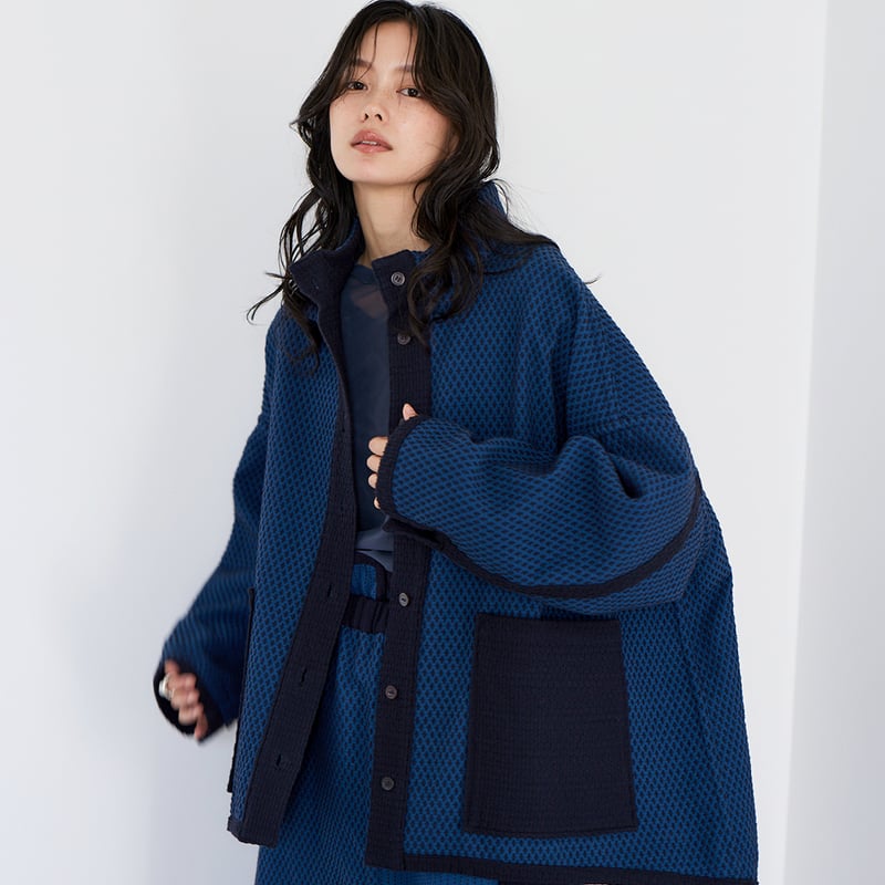 古布 パッチワークコート　刺し子　襤褸　リバーシブル　ジャケット KUON（クオン）の作る最高峰、総手刺し子絣襤褸ジャケットの