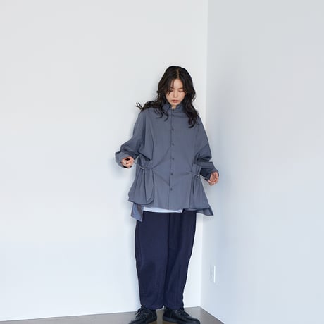 巾着ポケットシャツ Drawstring Pocket Shirt / Black
