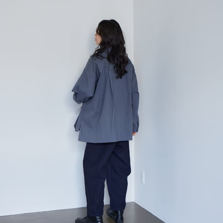 [受注] 巾着ポケットシャツ Drawstring Pocket Shirt / Grey