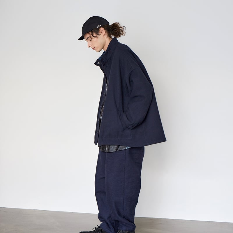 受注] Sashiko Reversible Jacket 刺し子織 リバーシブルJK