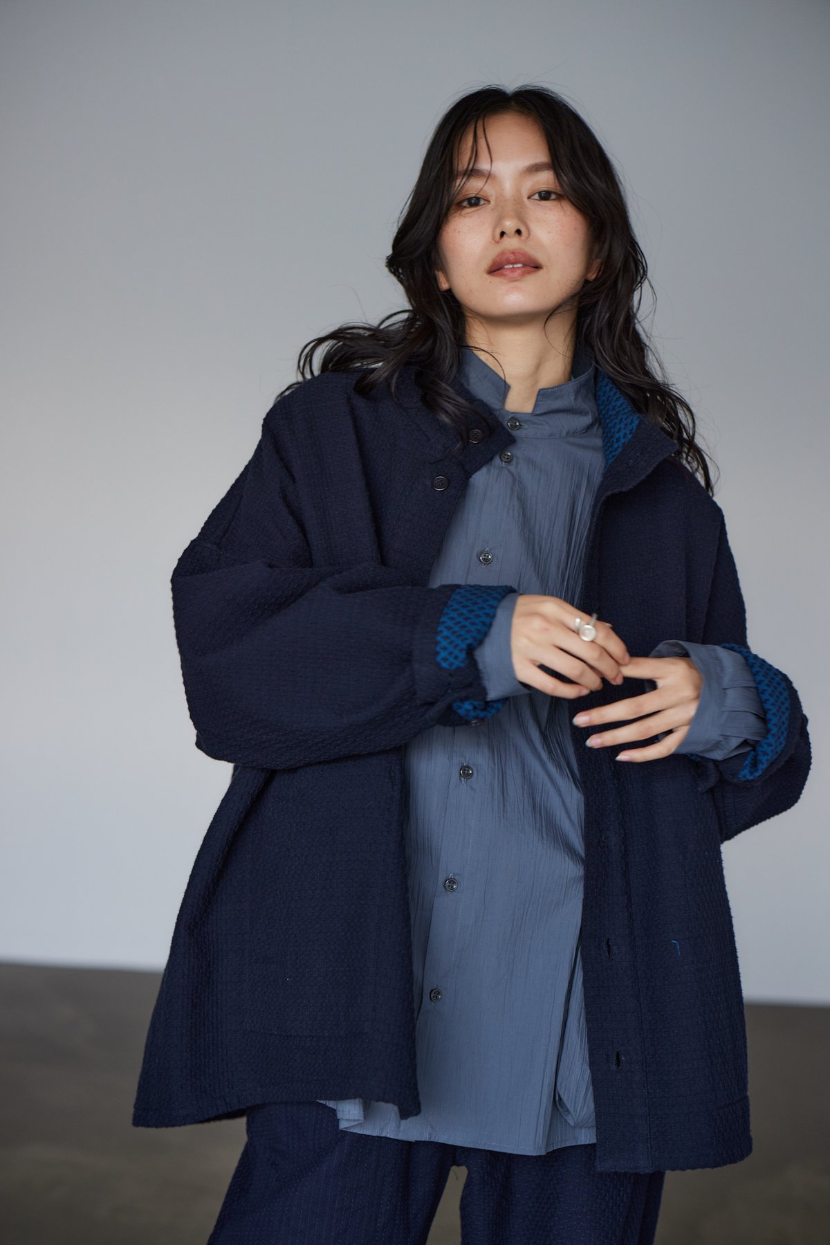 着物リメイク【878】リバーシブルショートコート 着物リメイク【878】リバーシブルショートコート アンティーク大島紬