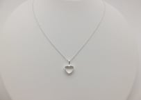 シルバー925 キュービックハートペンダント