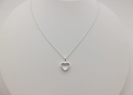 シルバー925 キュービックハートペンダント