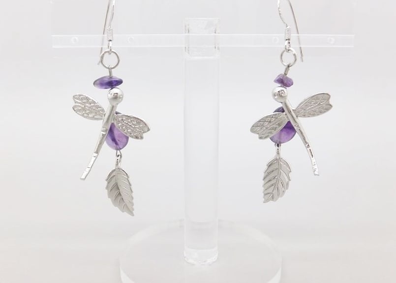 アメジスト&シルバー925 ピアス | silverbell