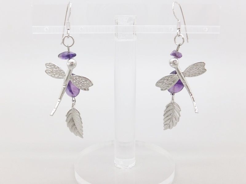 アメジスト&シルバー925 ピアス | silverbell