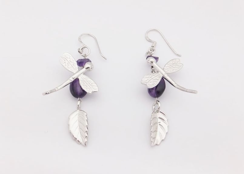 アメジスト&シルバー925 ピアス | silverbell