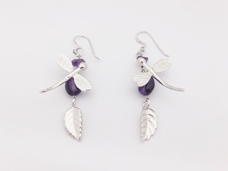 アメジスト　シルバー925 ピアス　※NB157 アメジスト&シルバー925 ピアス | silverbell
