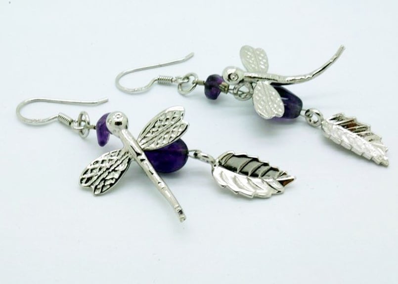 アメジスト&シルバー925 ピアス | silverbell