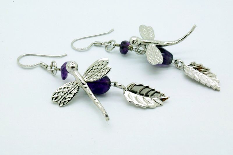 アメジスト&シルバー925 ピアス | silverbell