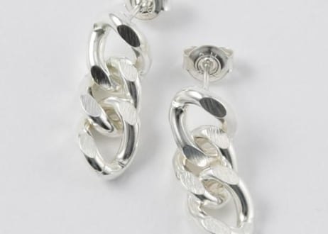 シルバー９２５ ３チェーンピアス