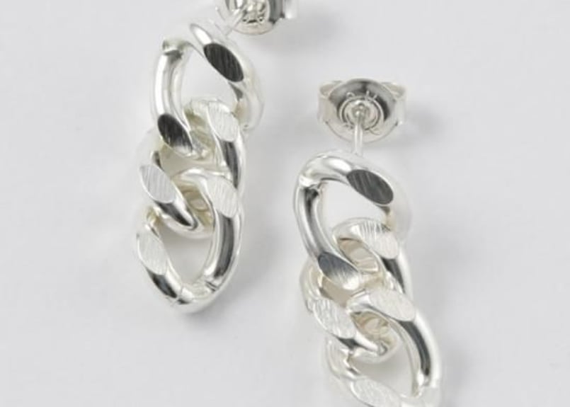 シルバー925 3チェーンピアス | silverbell