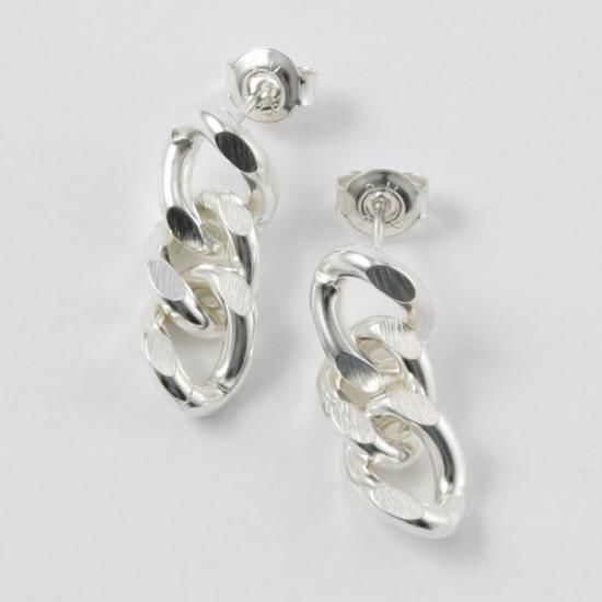 シルバー925 3チェーンピアス | silverbell