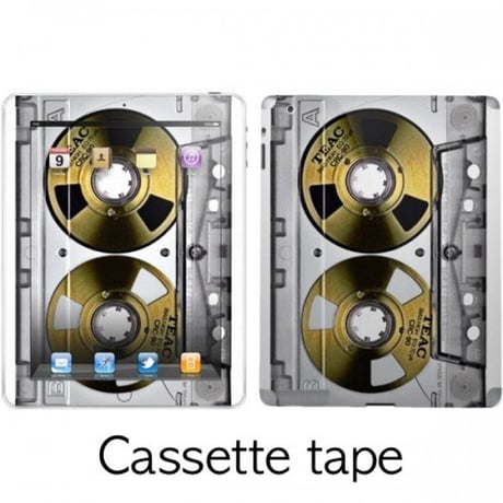iPad 1/2 デザインスキン カセットテープ