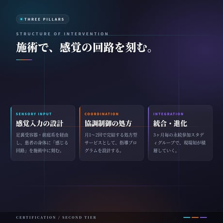一本歯下駄認定トレーナー【第二階梯】｜接骨院・整体・治療家のための認定資格｜次の来院動機を設計する