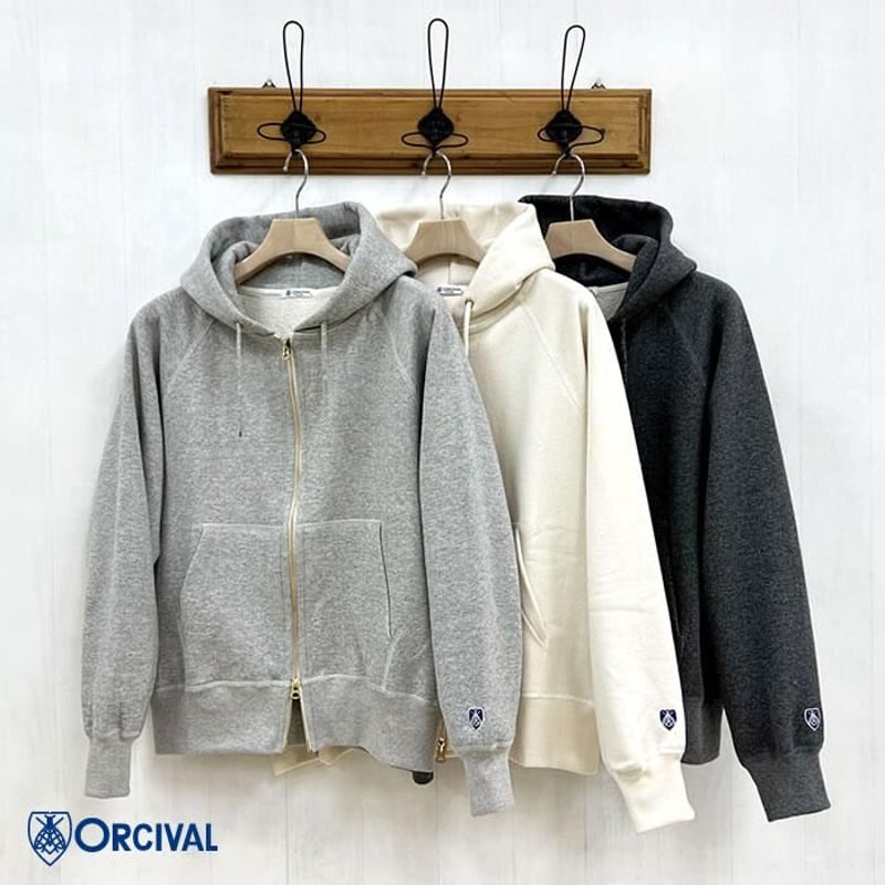 ORCIVAL オーシバル メンズ レディース フレンチテリージップパーカー ORCIVAL オーシバル メンズ レディース フレンチテリージップパーカー