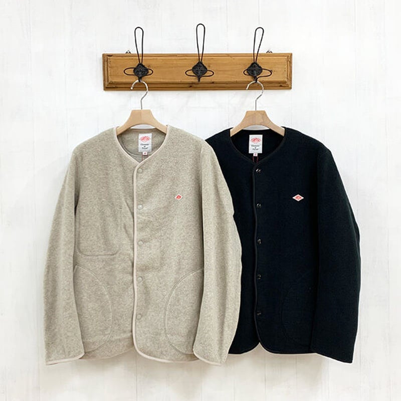 DANTON ダントン メンズ ノーカラー フリース ジャケット ブルゾン JD