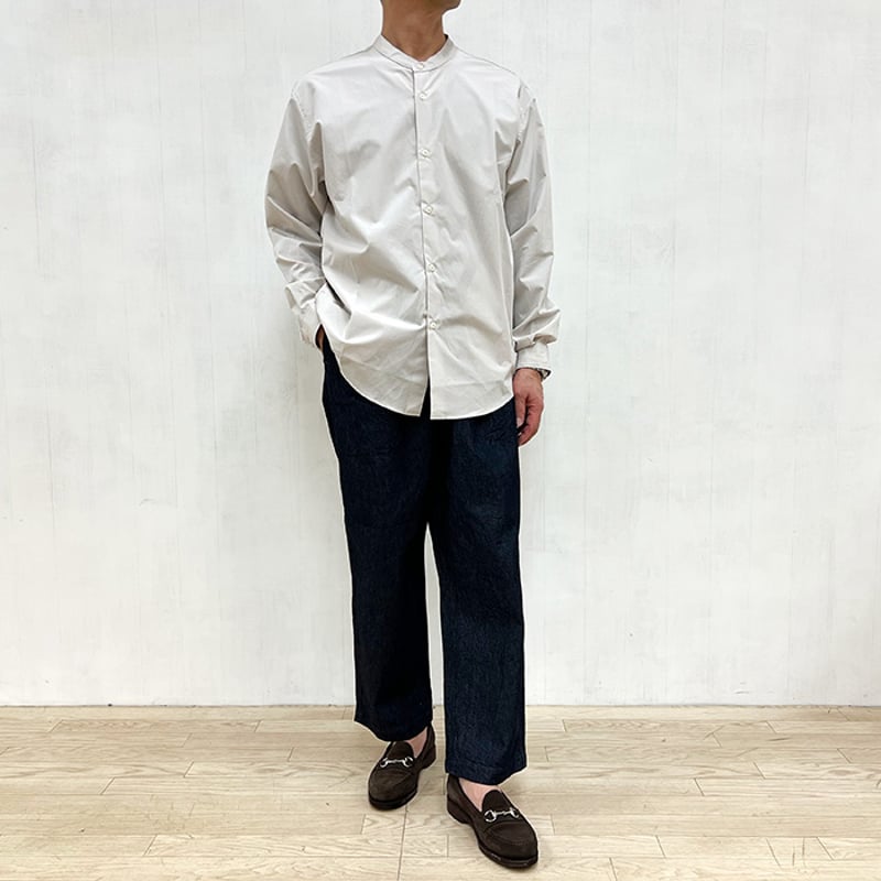 LAMOND ラモンド SOFT COTTON BAND COLLAR SHIRT ソフトコッ