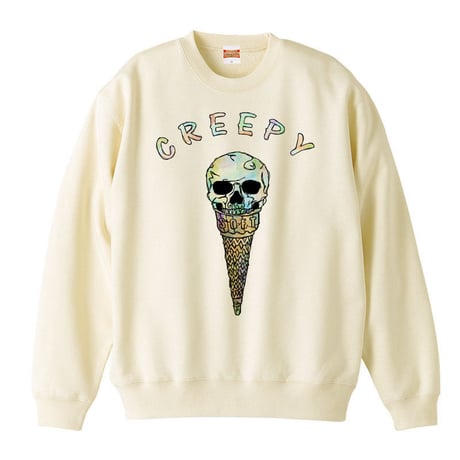 [スウェット] Creepy ice cream / Natural