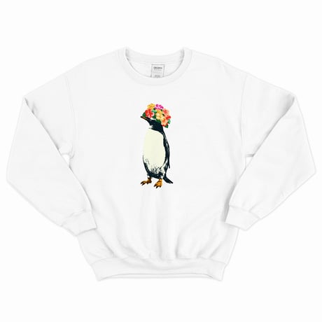 [スウェット] flower penguin
