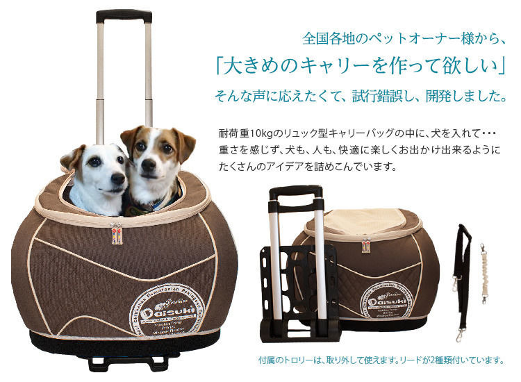 耐荷重10kg！ 多頭飼いのオーナー様へ『Daisuki 犬猫用リュック型3Way